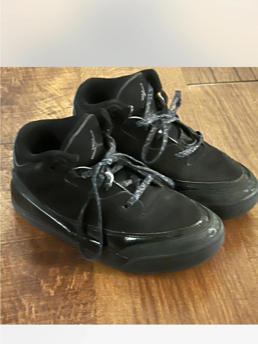 Jordan 3 all black size 1.5Y